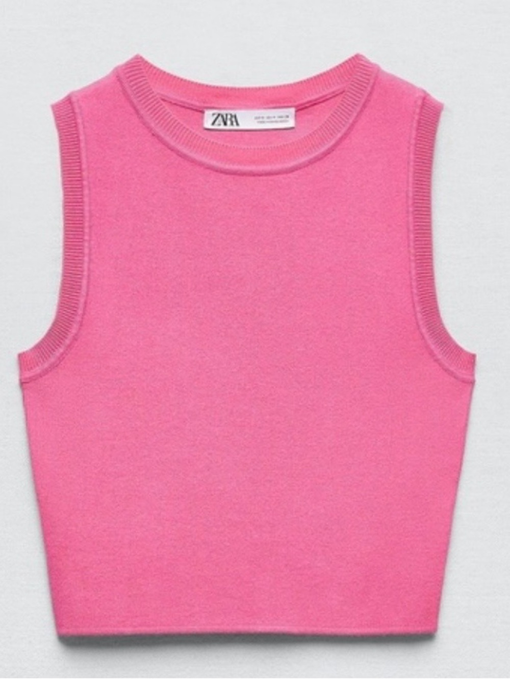 Zara Bright Pink Sleeveless Knit Tank*